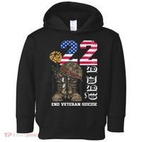 Veteran 22 A Day Take Their Lives End Veteran Suicide Toddler Hoodie thumb 0