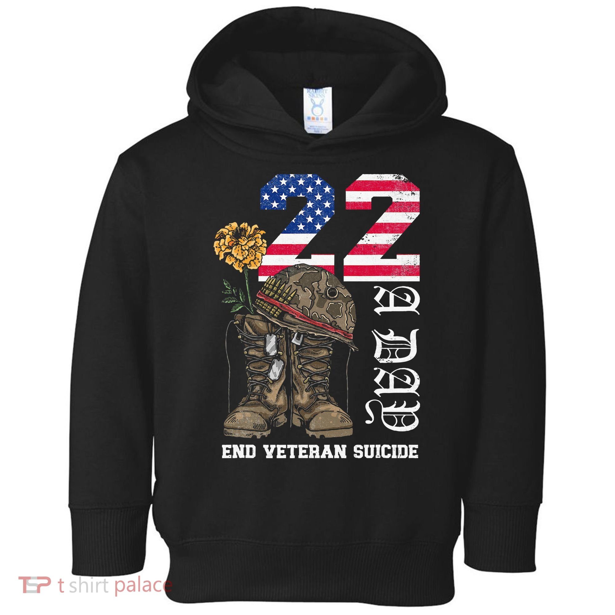 Veteran 22 A Day Take Their Lives End Veteran Suicide Toddler Hoodie