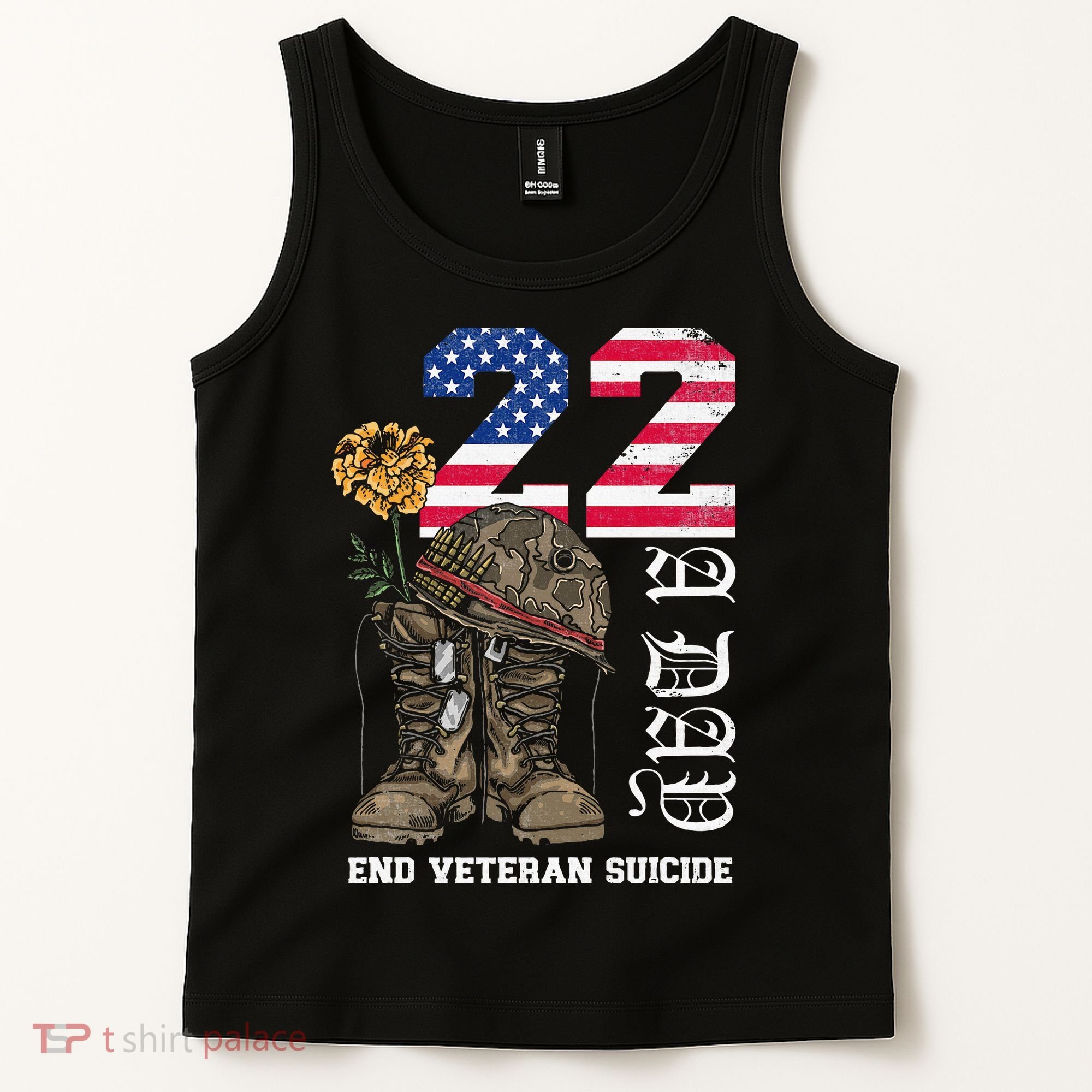 Veteran 22 A Day Take Their Lives End Veteran Suicide Tank Top
