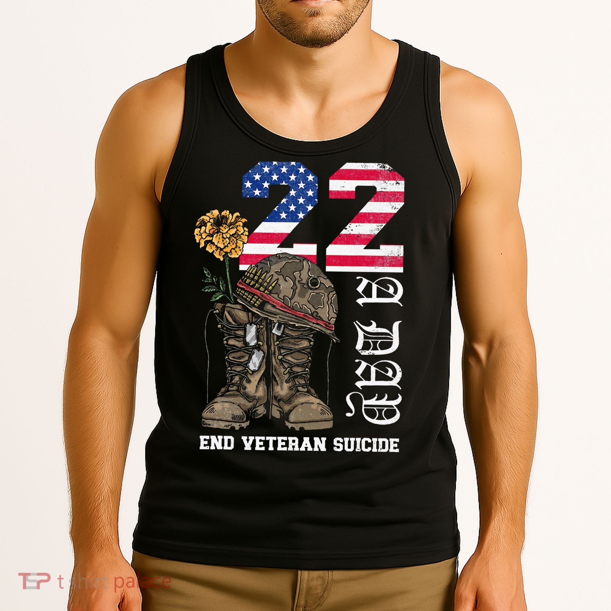 Veteran 22 A Day Take Their Lives End Veteran Suicide Tank Top