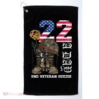 Veteran 22 A Day Take Their Lives End Veteran Suicide Golf Towel thumb 0