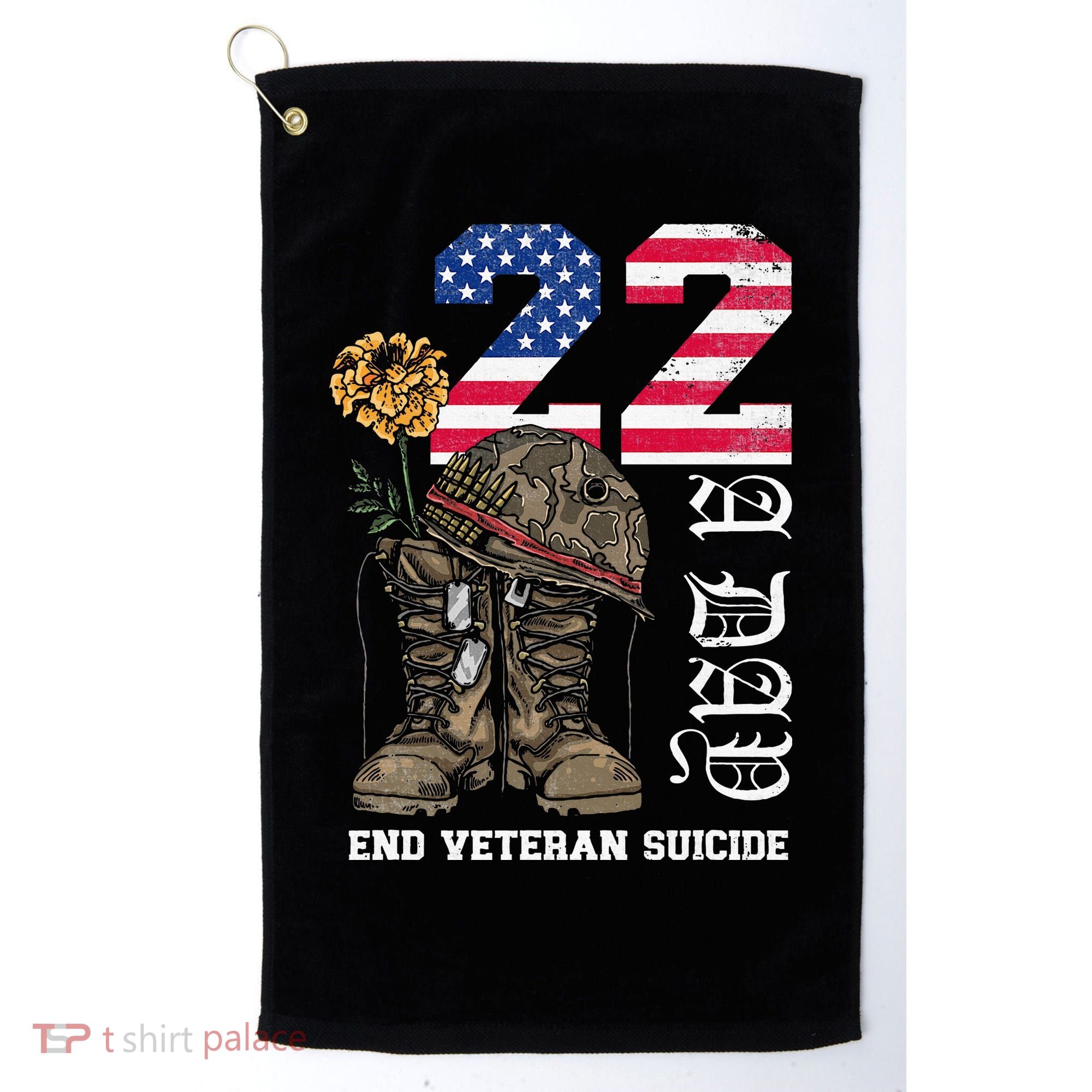 Veteran 22 A Day Take Their Lives End Veteran Suicide Golf Towel