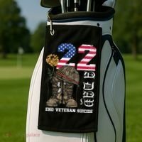 Veteran 22 A Day Take Their Lives End Veteran Suicide Golf Towel thumb 2