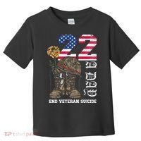 Veteran 22 A Day Take Their Lives End Veteran Suicide Toddler T-Shirt thumb 0