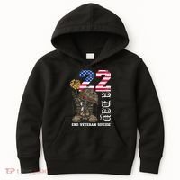 Veteran 22 A Day Take Their Lives End Veteran Suicide Kids Hoodie thumb 0
