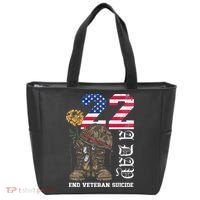 Veteran 22 A Day Take Their Lives End Veteran Suicide Tote Bag thumb 0