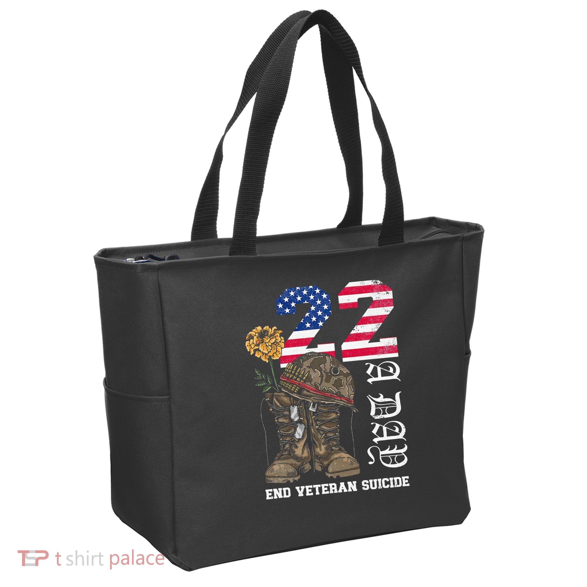 Veteran 22 A Day Take Their Lives End Veteran Suicide Tote Bag