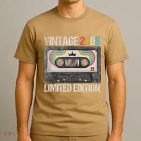 Vintage 2008 Funny 17th Birthday Cassette Tape 17 Years Old T-Shirt thumb 3