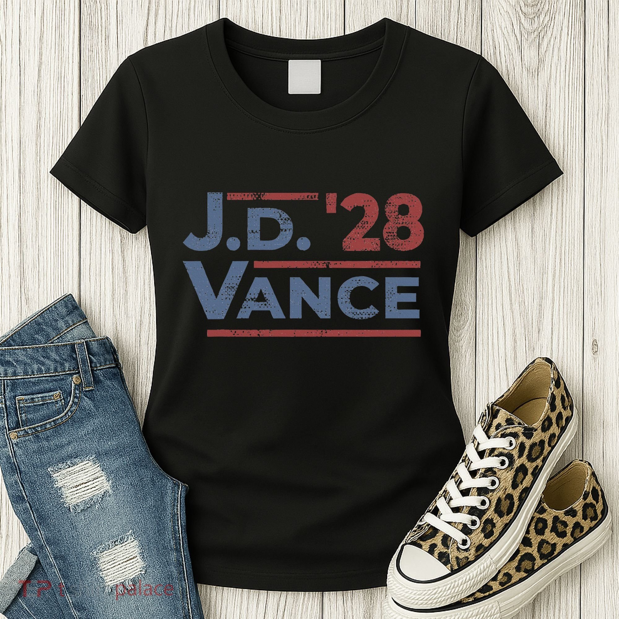 Vance 2028 Jd Vance 2028 President Election Campaign Retro Women's T-Shirt