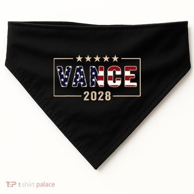 Vance 2028 J.D. Vance For President 28 Vance Flag USA-Made Doggie Bandana