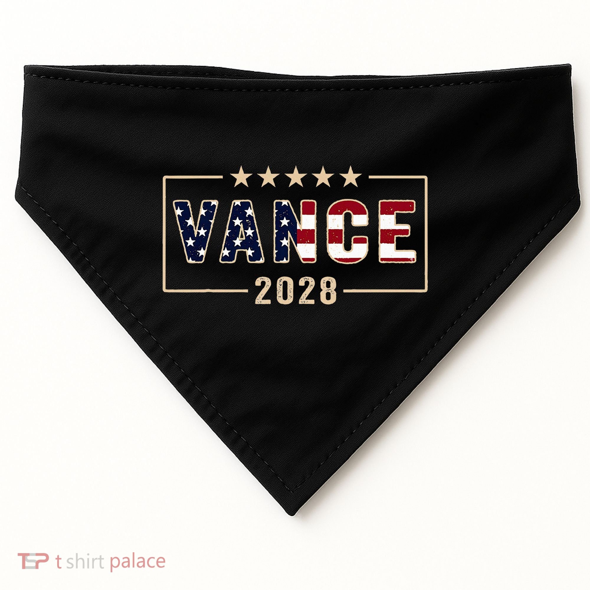 Vance 2028 J.D. Vance For President 28 Vance Flag USA-Made Doggie Bandana