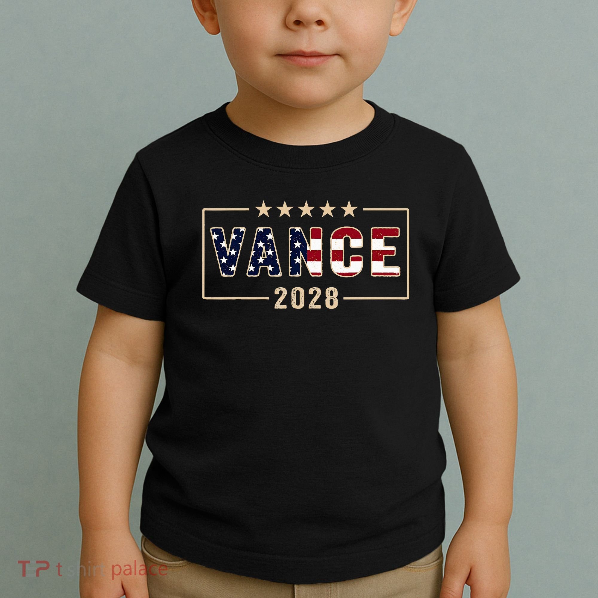 Vance 2028 J.D. Vance For President 28 Vance Flag Toddler T-Shirt