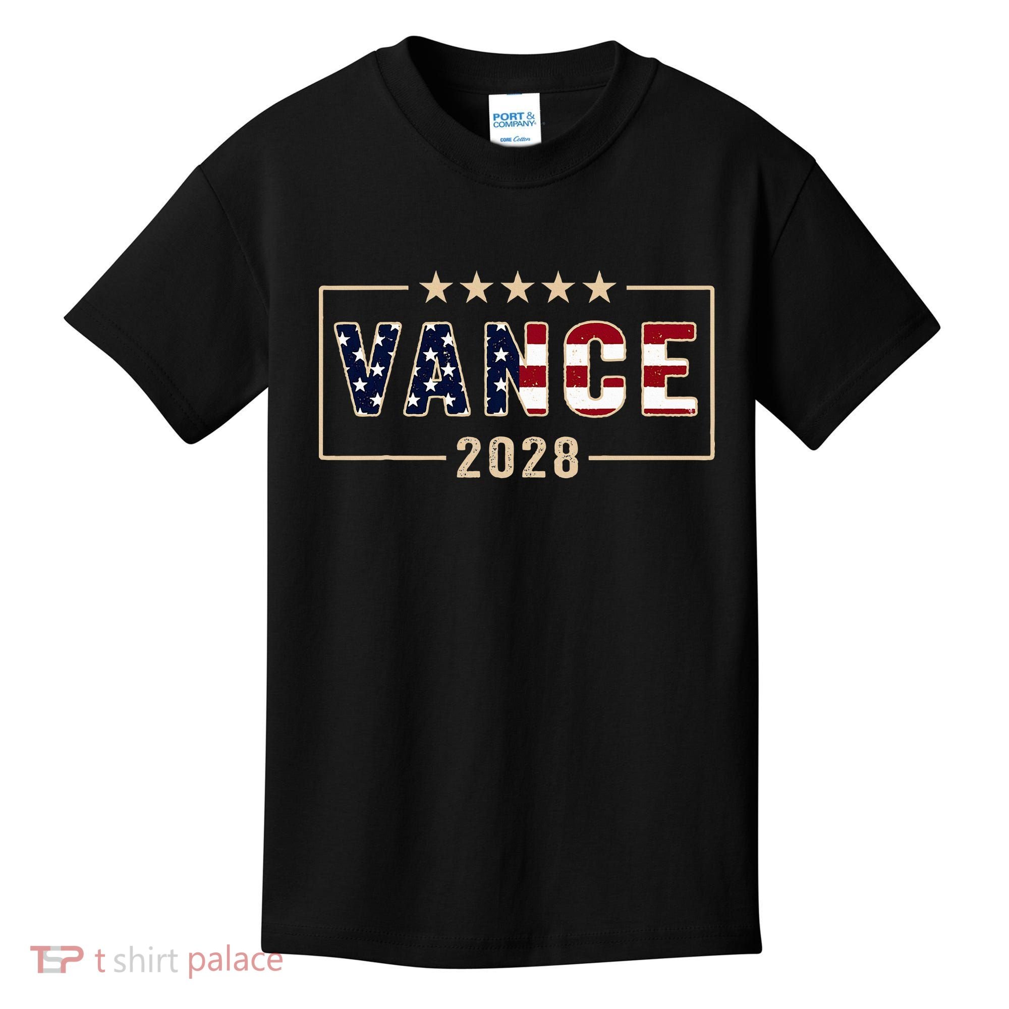 Vance 2028 J.D. Vance For President 28 Vance Flag Kids T-Shirt