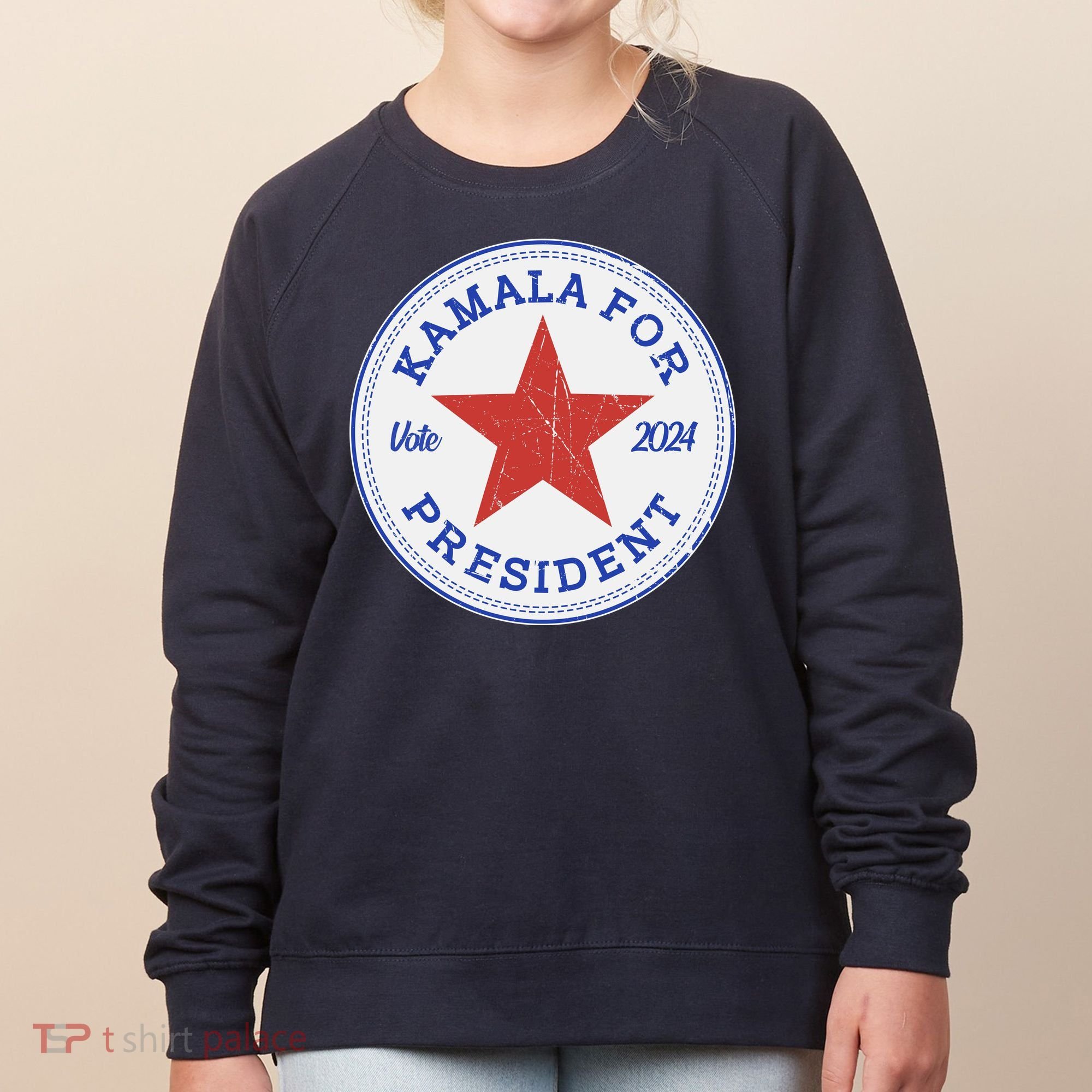 Vote 2024 Kamala For President Sneaker Logo Women's Sweatshirt
