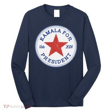 Vote 2024 Kamala For President Sneaker Logo Long Sleeve Shirt