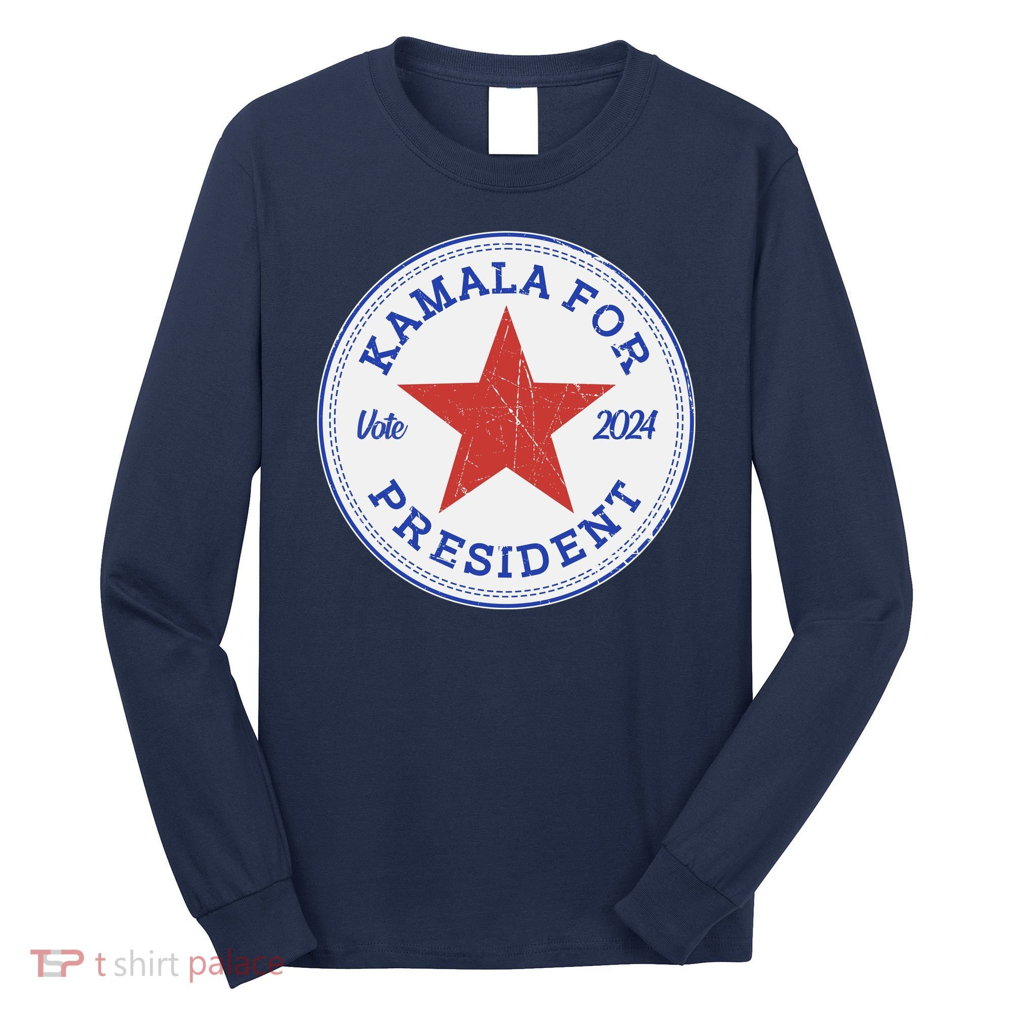 Vote 2024 Kamala For President Sneaker Logo Long Sleeve Shirt