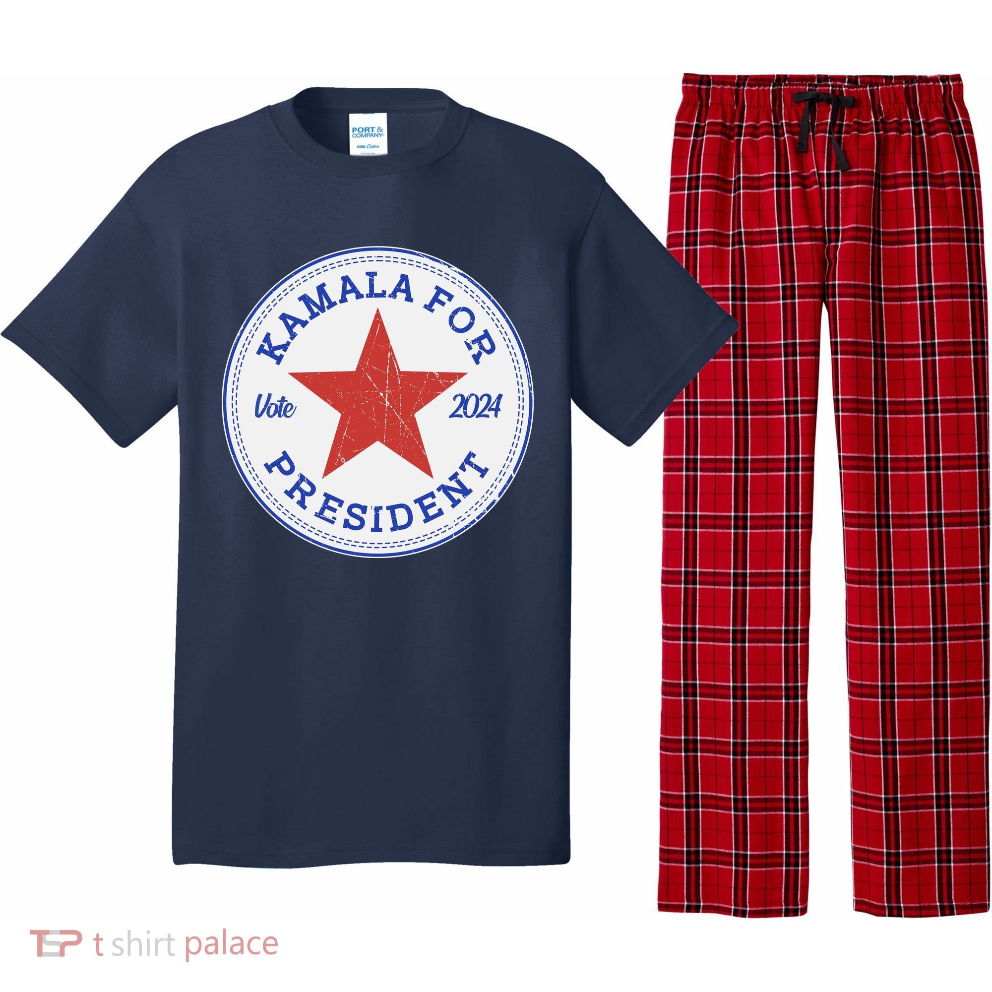 Vote 2024 Kamala For President Sneaker Logo Pajama Set