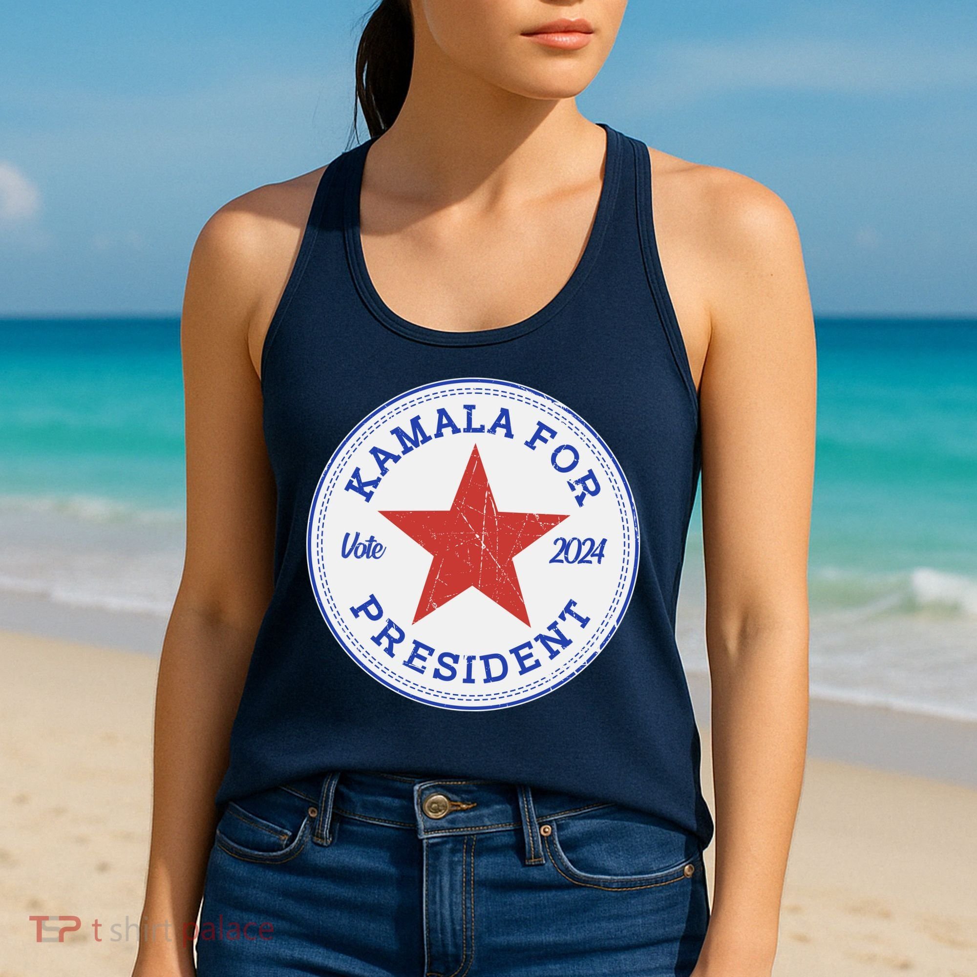Vote 2024 Kamala For President Sneaker Logo Women's Tank Top