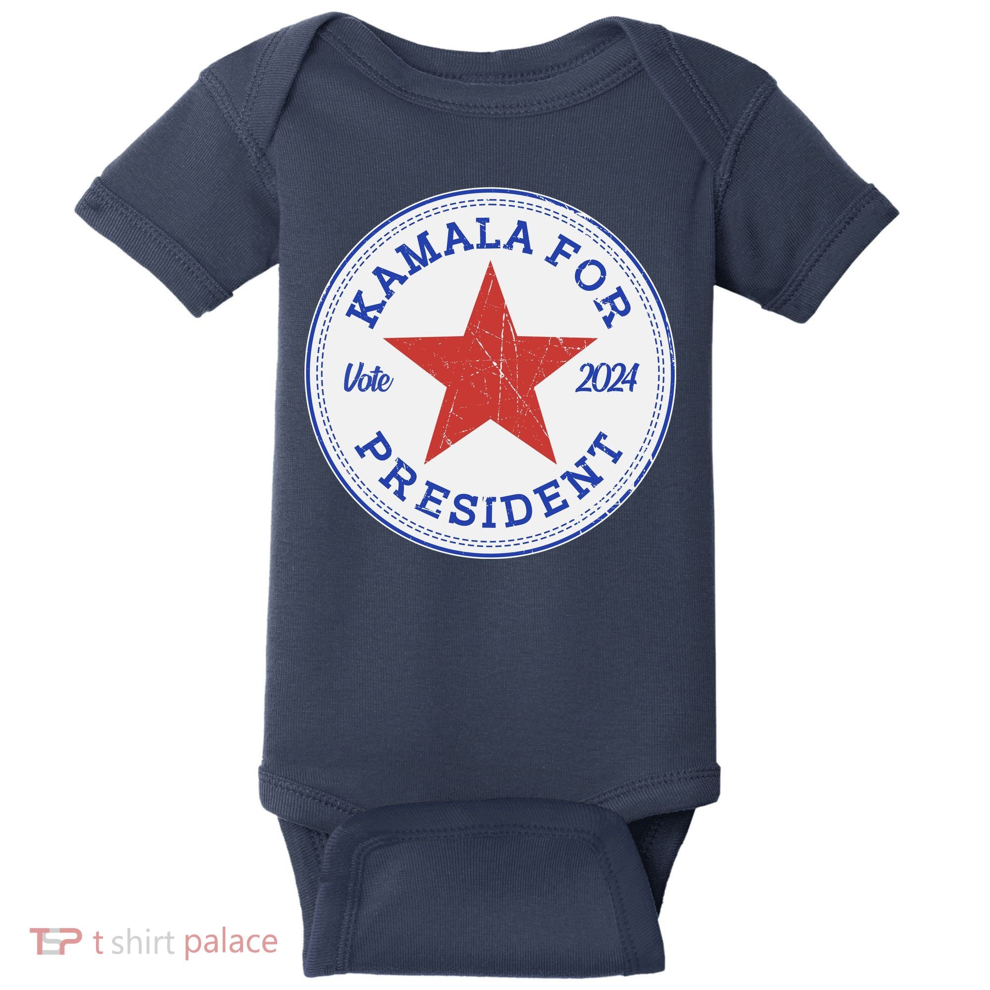Vote 2024 Kamala For President Sneaker Logo Baby Bodysuit