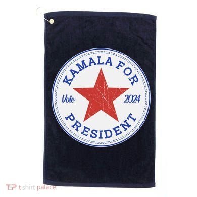 Vote 2024 Kamala For President Sneaker Logo Golf Towel