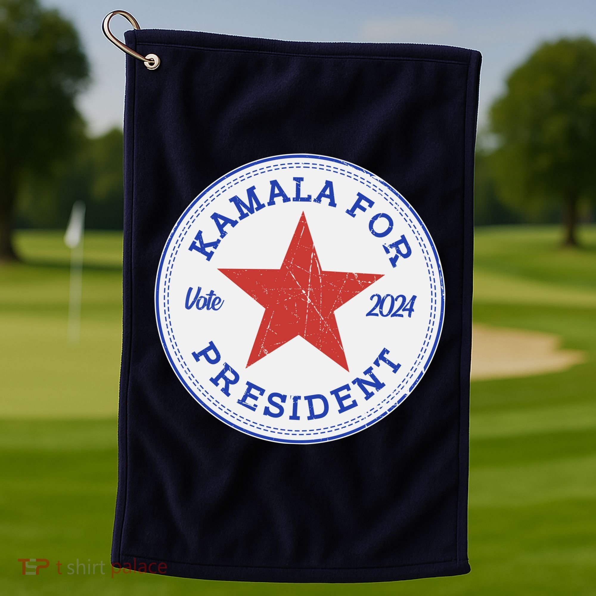 Vote 2024 Kamala For President Sneaker Logo Golf Towel