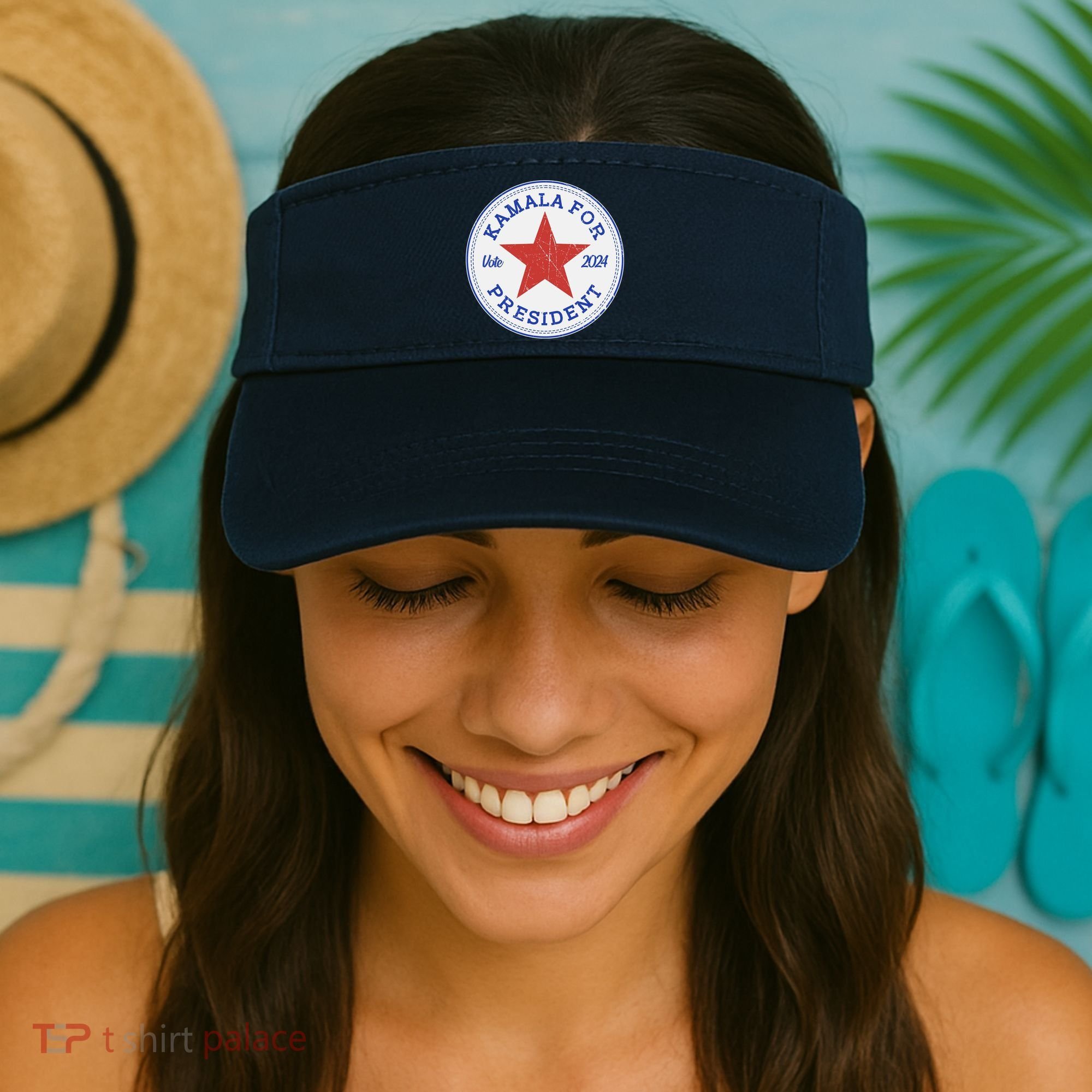 Vote 2024 Kamala For President Sneaker Logo Visor