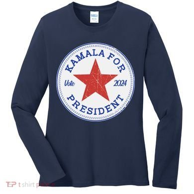 Vote 2024 Kamala For President Sneaker Logo Women's Long Sleeve Shirt