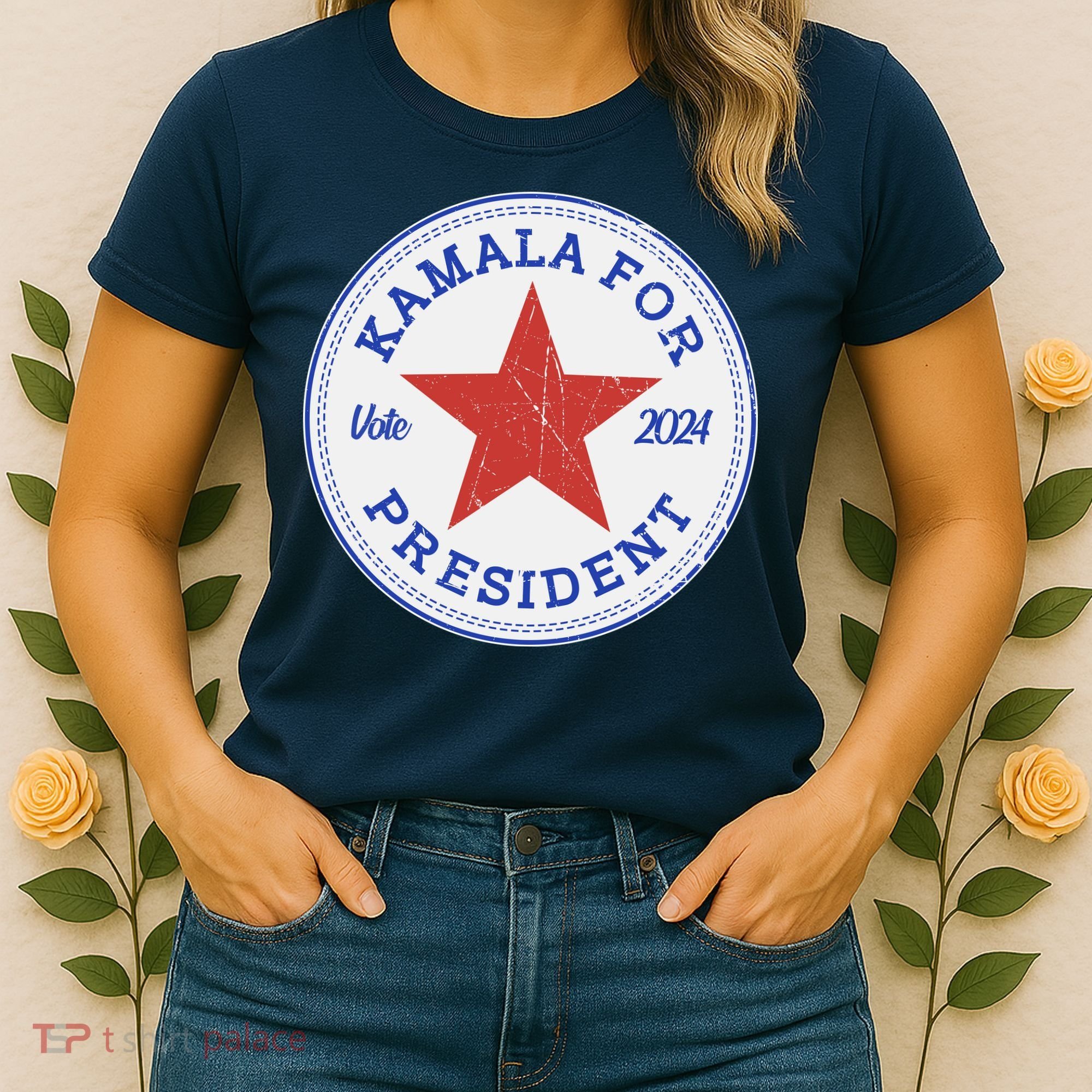 Vote 2024 Kamala For President Sneaker Logo Women's T-Shirt