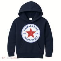 Vote 2024 Kamala For President Sneaker Logo Kids Hoodie thumb 0