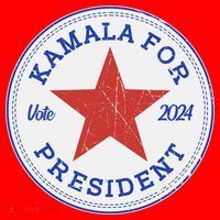 Vote 2024 Kamala For President Sneaker Logo Santa Hat thumb 1