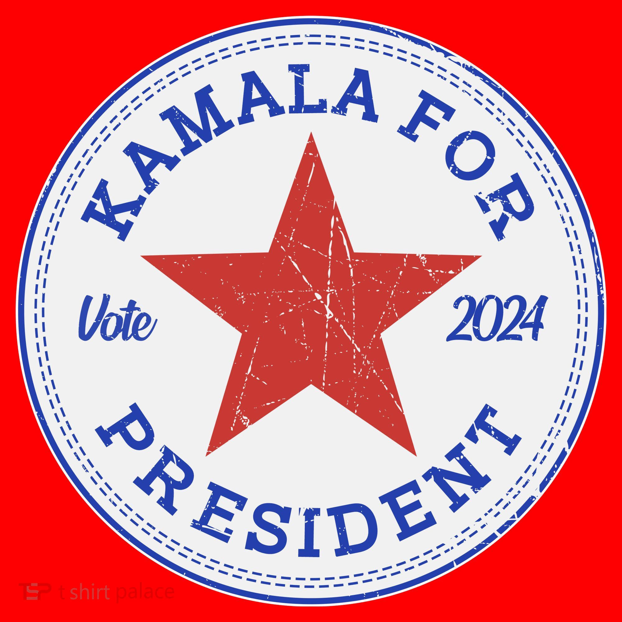 Vote 2024 Kamala For President Sneaker Logo Santa Hat