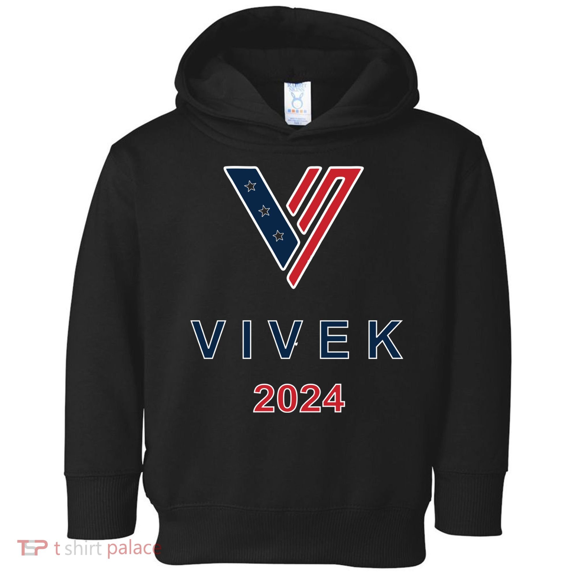 Vivek 2024 Pocket Print Logo Toddler Hoodie