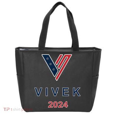 Vivek 2024 Pocket Print Logo Tote Bag