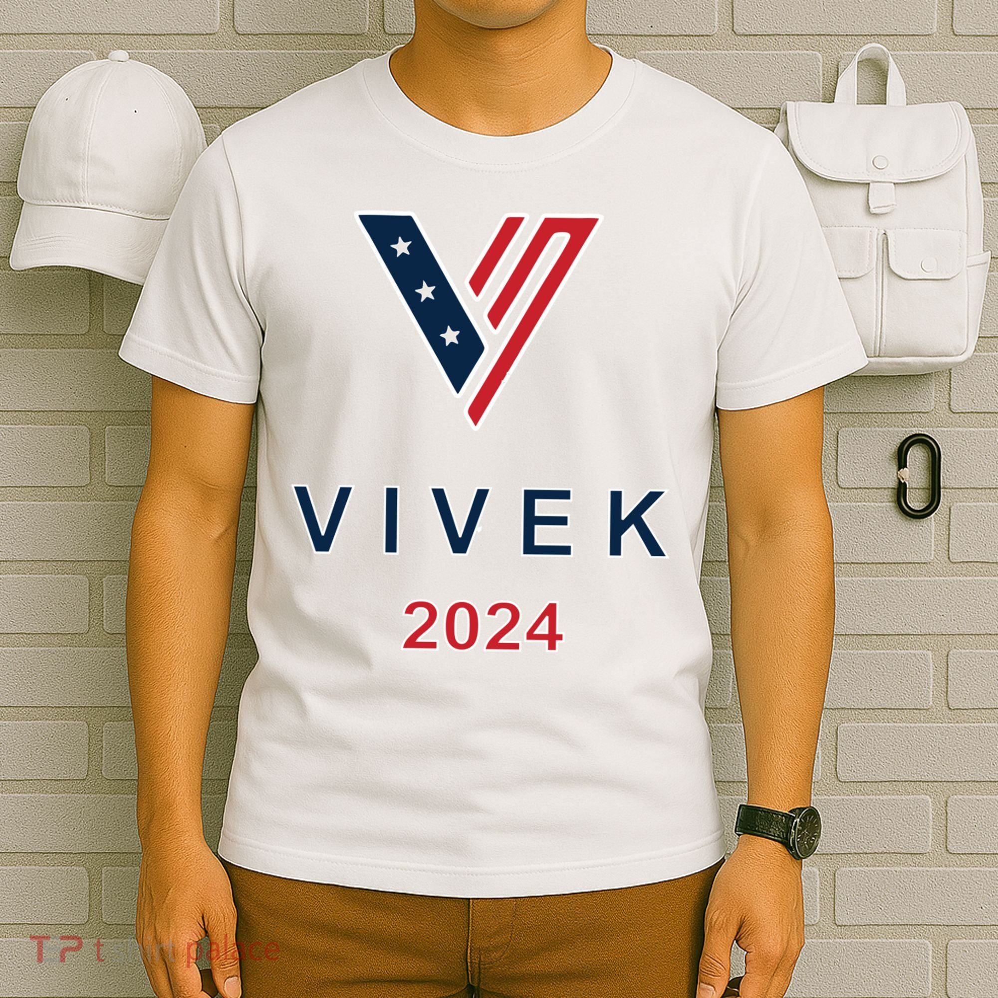 Vivek 2024 Pocket Print Logo T-Shirt