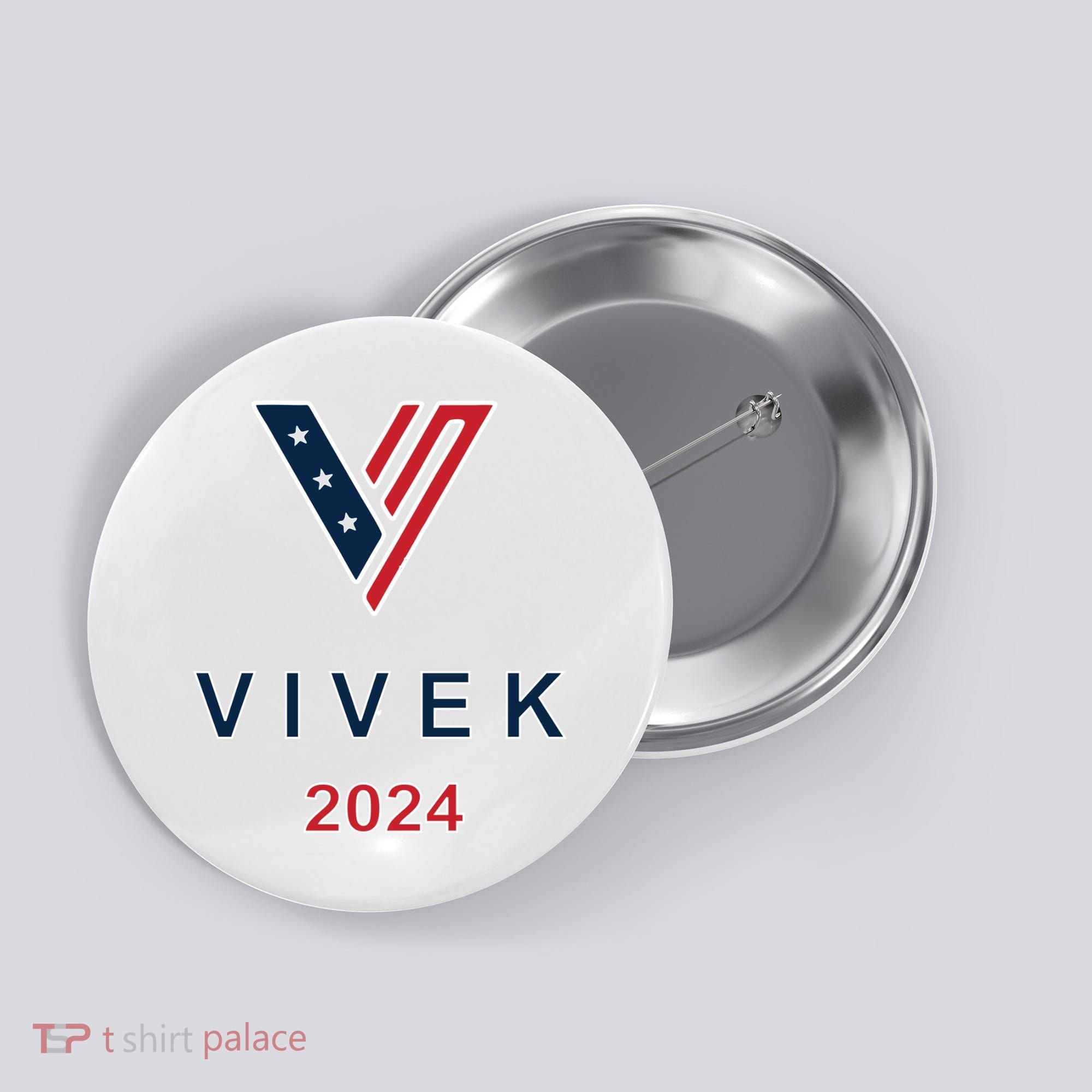 Vivek 2024 Pocket Print Logo Button