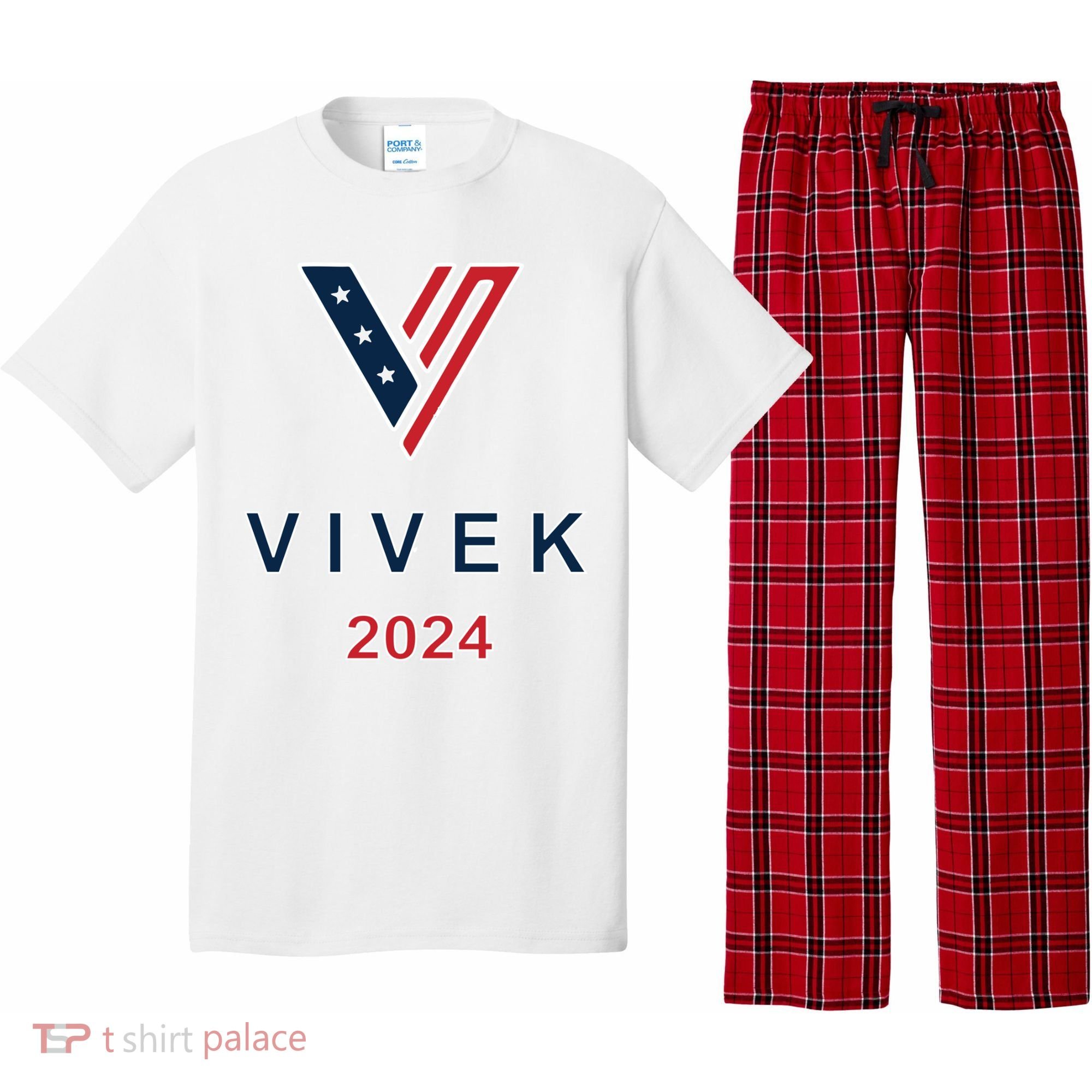 Vivek 2024 Pocket Print Logo Pajama Set