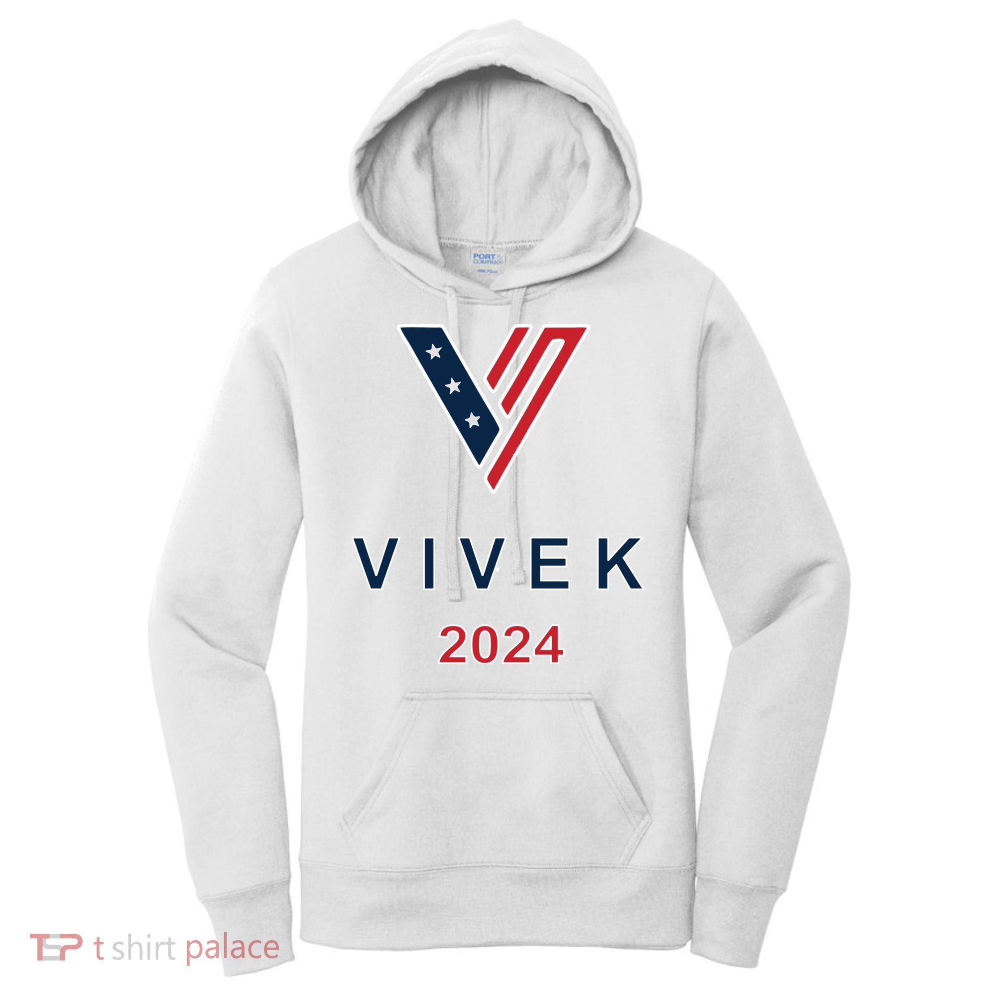 Vivek 2024 Pocket Print Logo Women's Hoodie