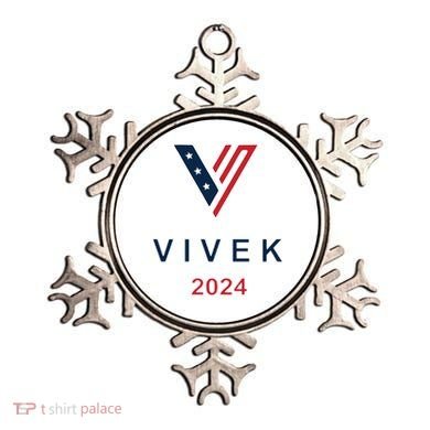 Vivek 2024 Pocket Print Logo Ornament