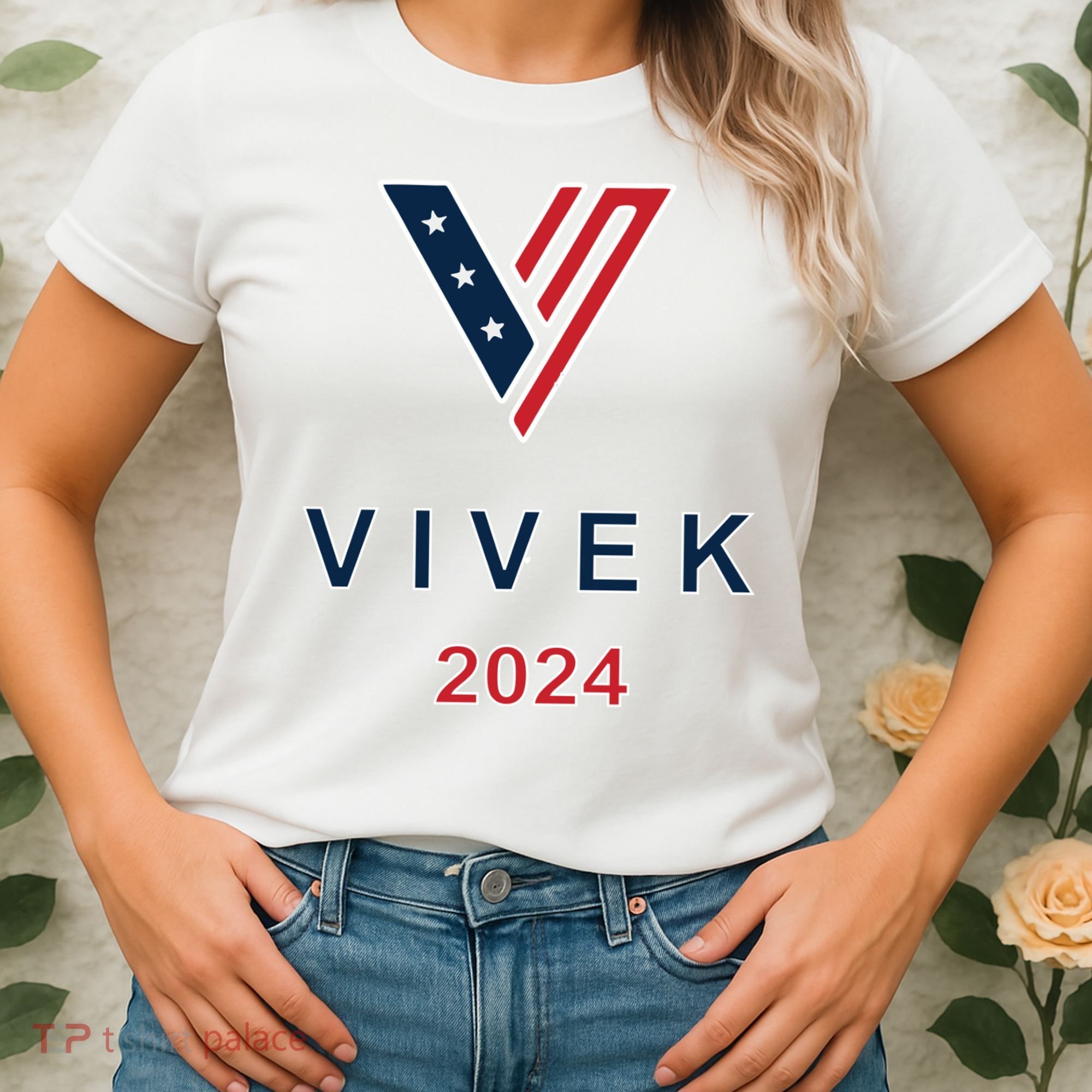 Vivek 2024 Pocket Print Logo Women's T-Shirt