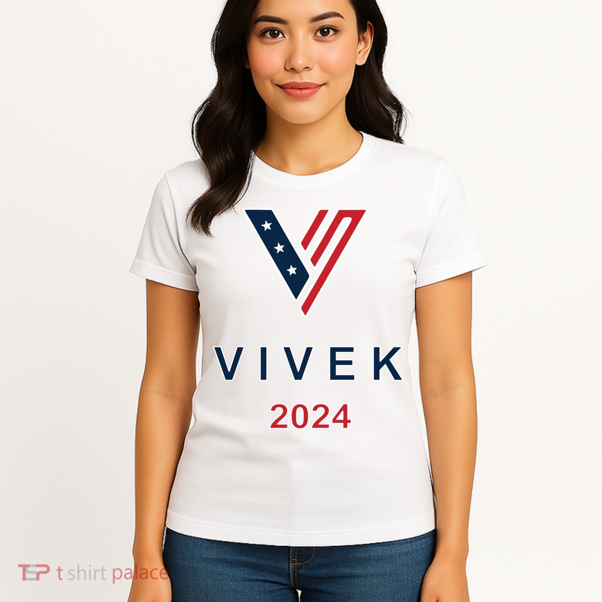 Vivek 2024 Pocket Print Logo Women's T-Shirt