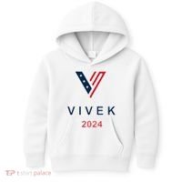 Vivek 2024 Pocket Print Logo Kids Hoodie thumb 0
