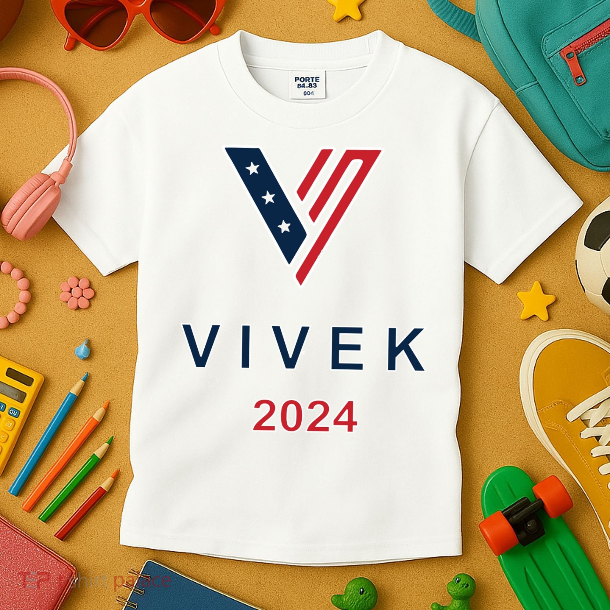 Vivek 2024 Pocket Print Logo Kids T-Shirt