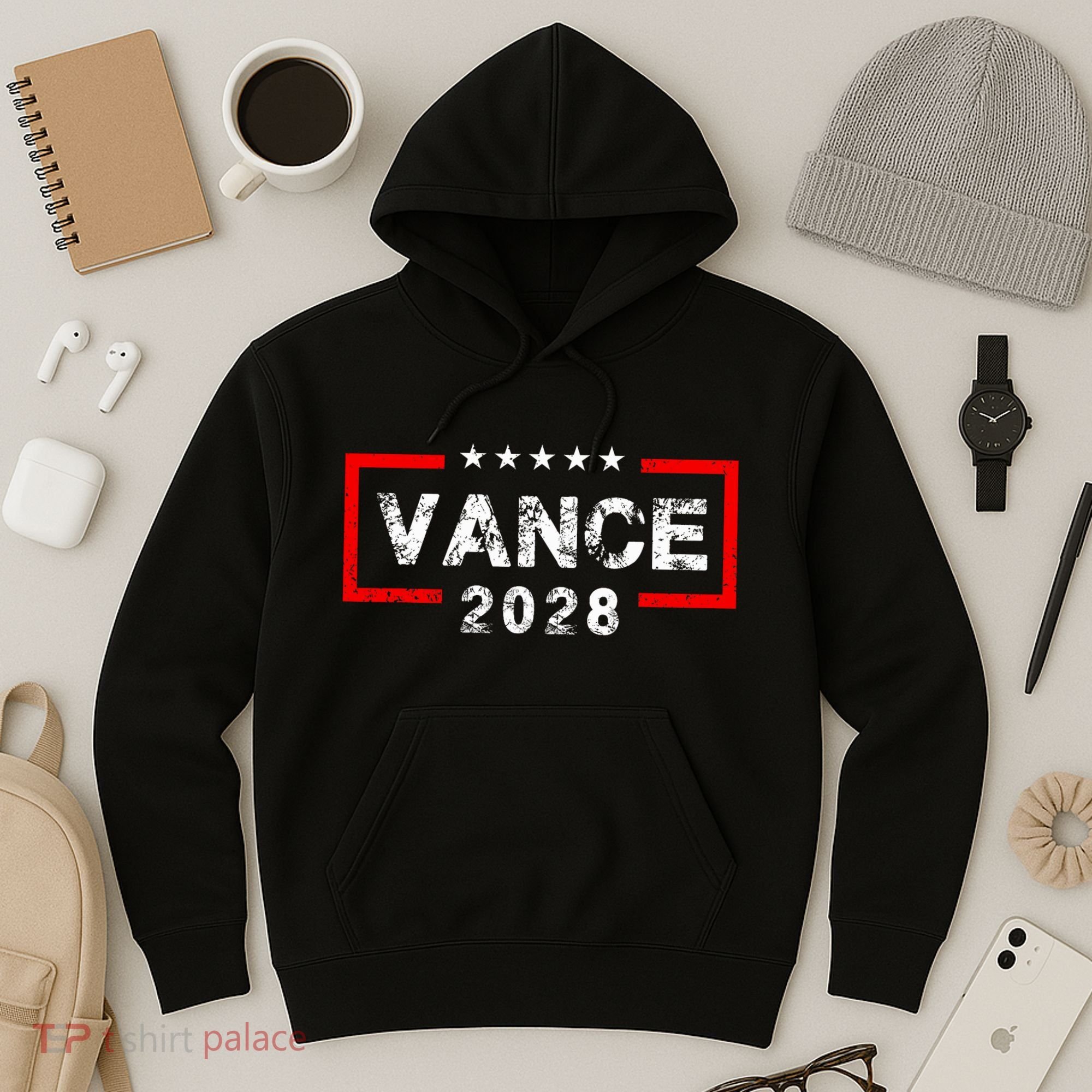 Vance 2028 President Election Campaign Us Flag Hoodie