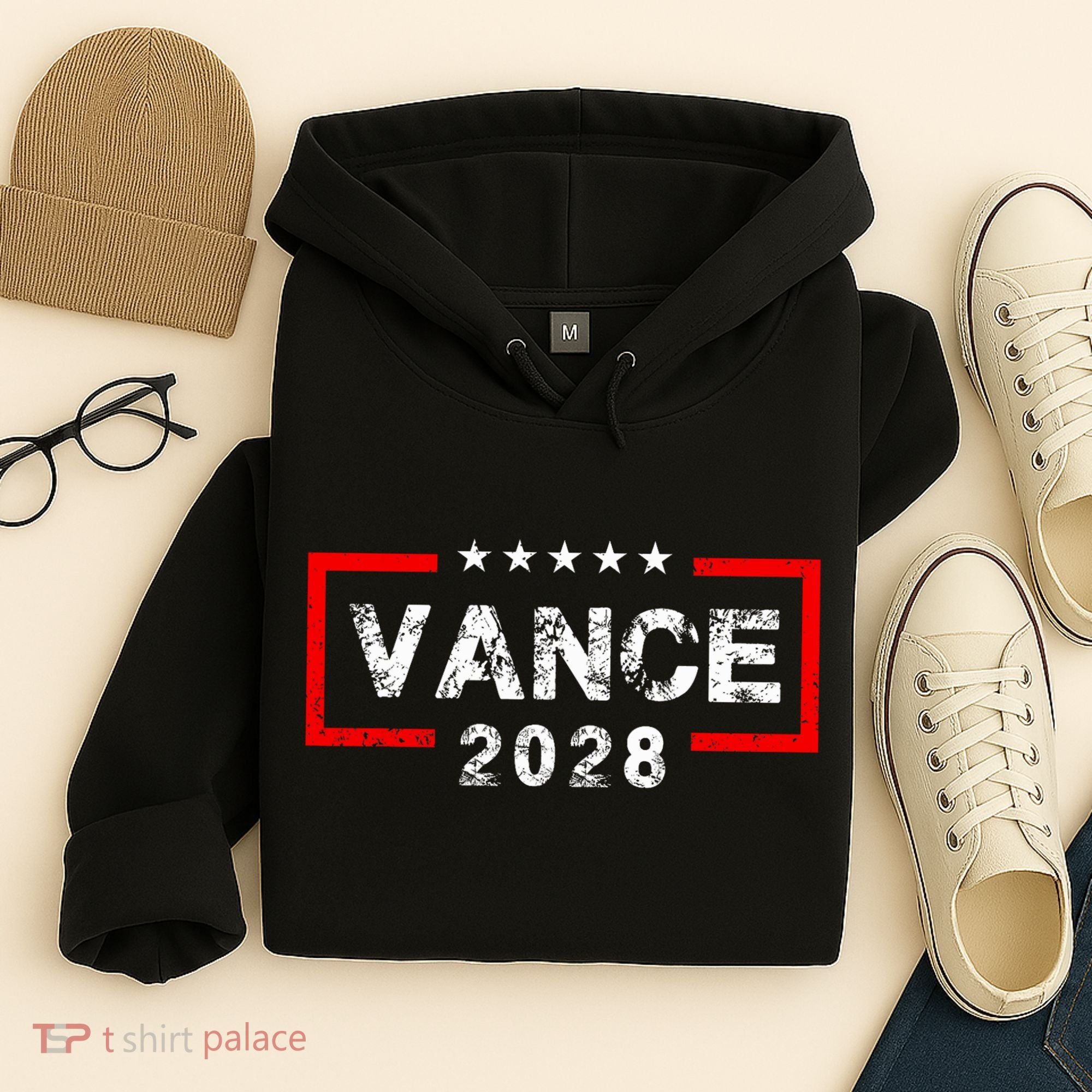 Vance 2028 President Election Campaign Us Flag Hoodie