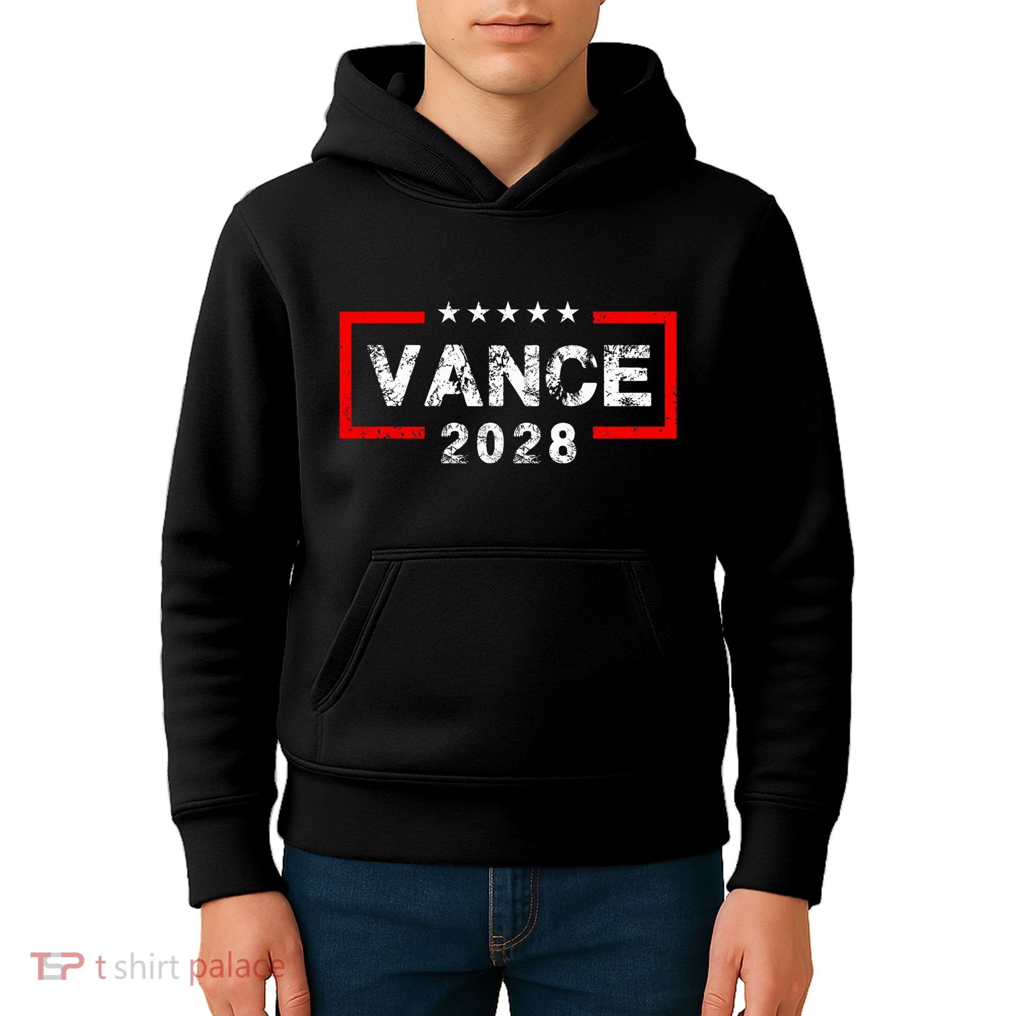 Vance 2028 President Election Campaign Us Flag Kids Hoodie