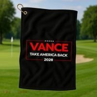 Vance 2028 President Us Flag Golf Towel thumb 1