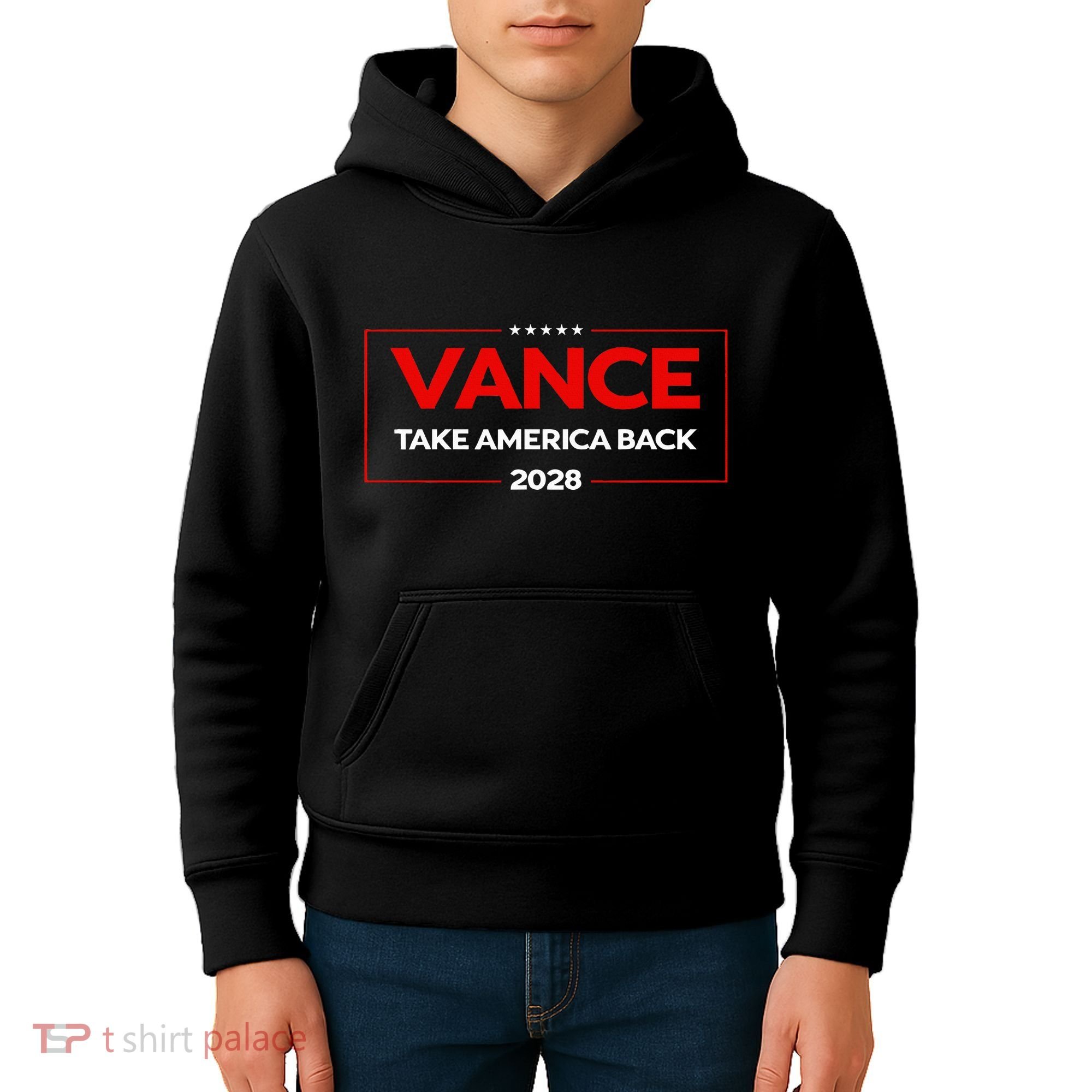 Vance 2028 President Us Flag Kids Hoodie