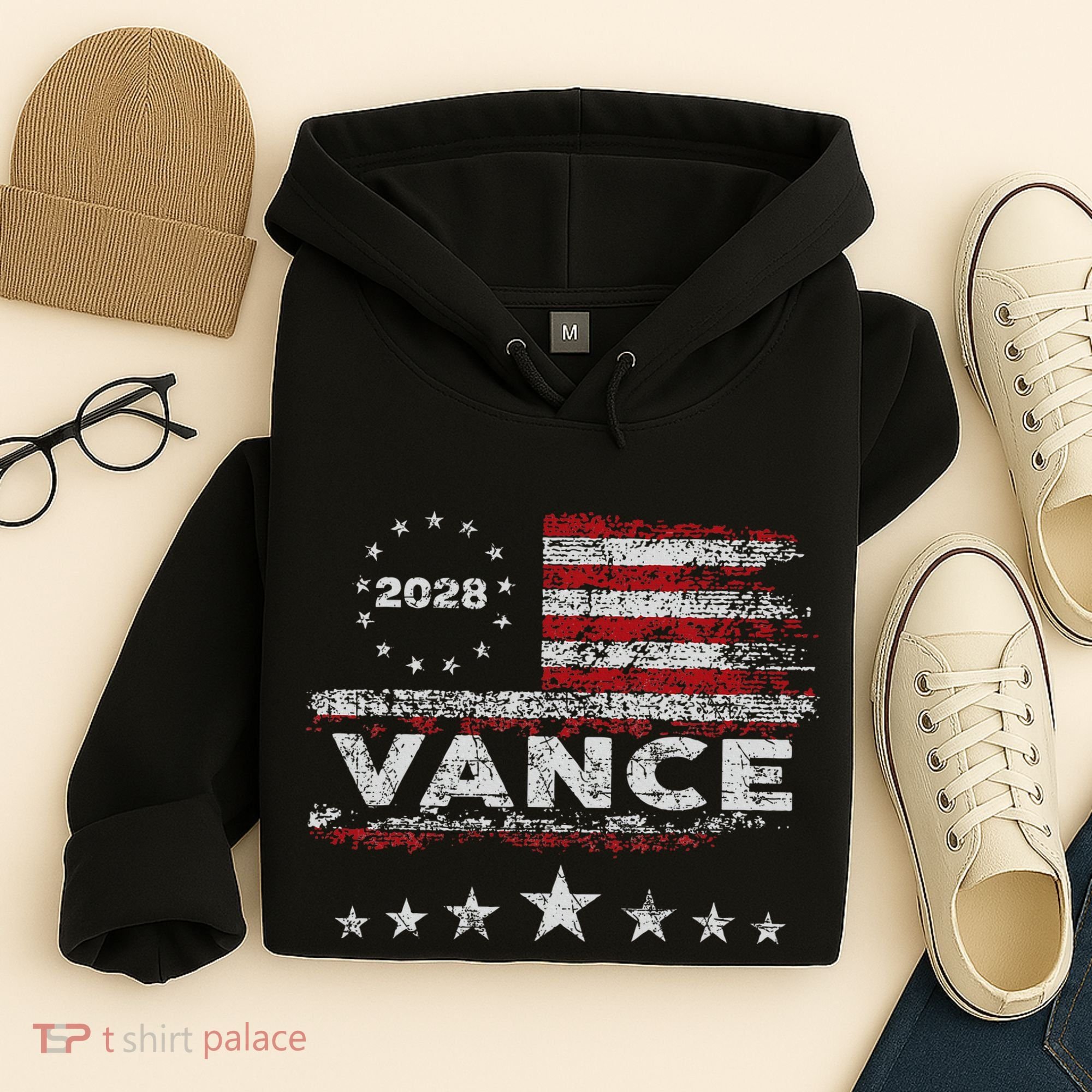 Vance 2028 President Us Flag Hoodie