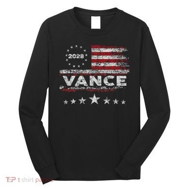 Vance 2028 President Us Flag Long Sleeve Shirt