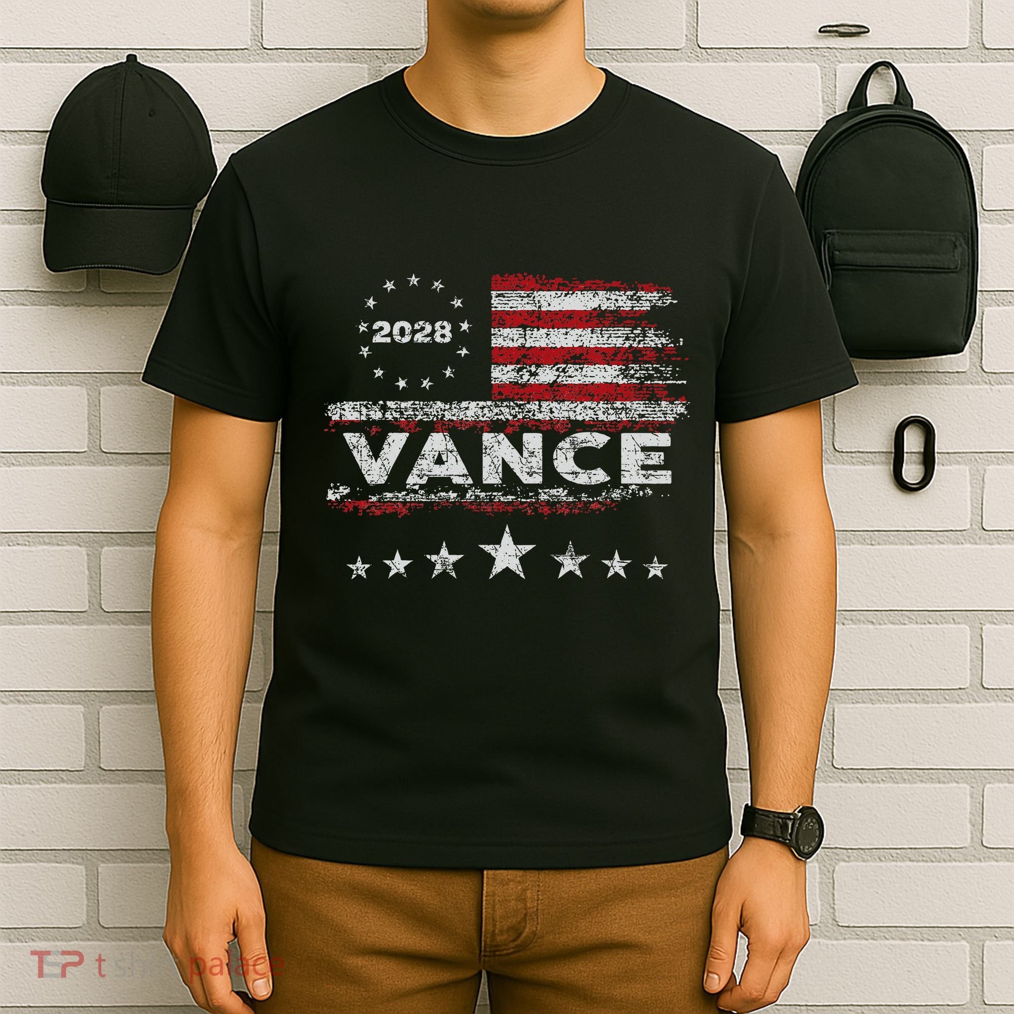 Vance 2028 President Us Flag T-Shirt
